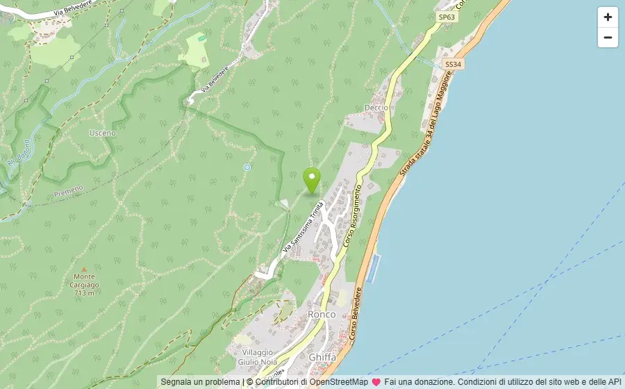 Mappa: Chiesa della SS. Trinità, Via Santissima Trinità 48, Ghiffa (VB) — apri in Google Maps
